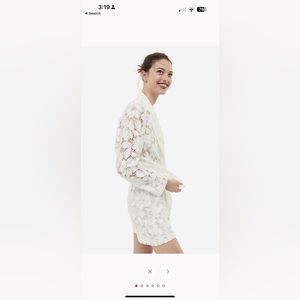 NWT H&M white lace shorts suit